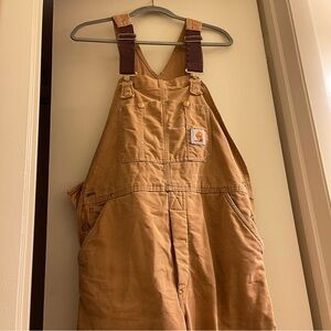Mens Carhartt Overalls Duck Canvas Bib
Quilted Lining zip boot sides, Size Med